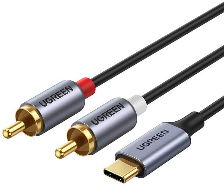 UGREEN Audio Cabel with Chip 1.5m 20193 BB USB-C Male to 2xRCA Male