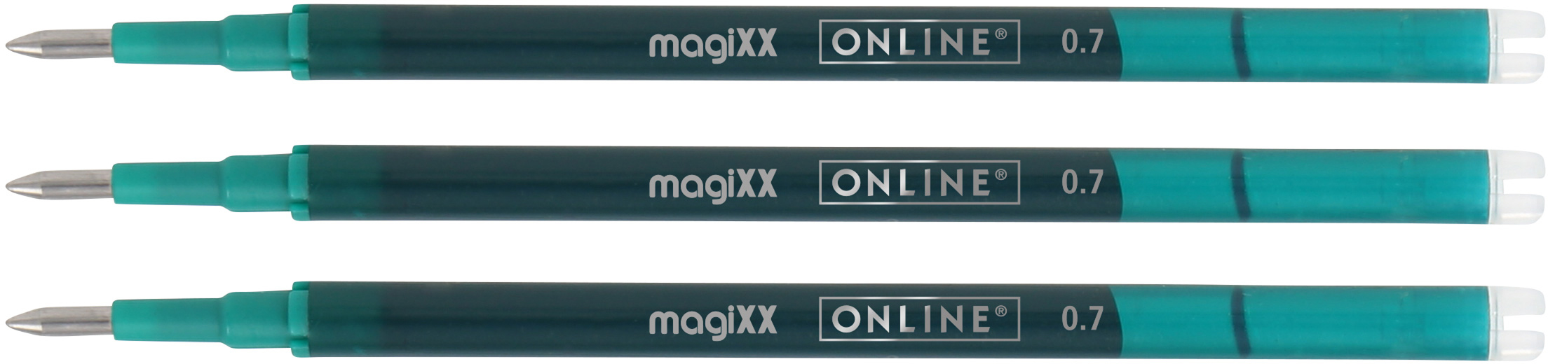 ONLINE Gel-Mine MagiXX 0.7mm 40164/3 türkis, Tag-Bag 3 Stück