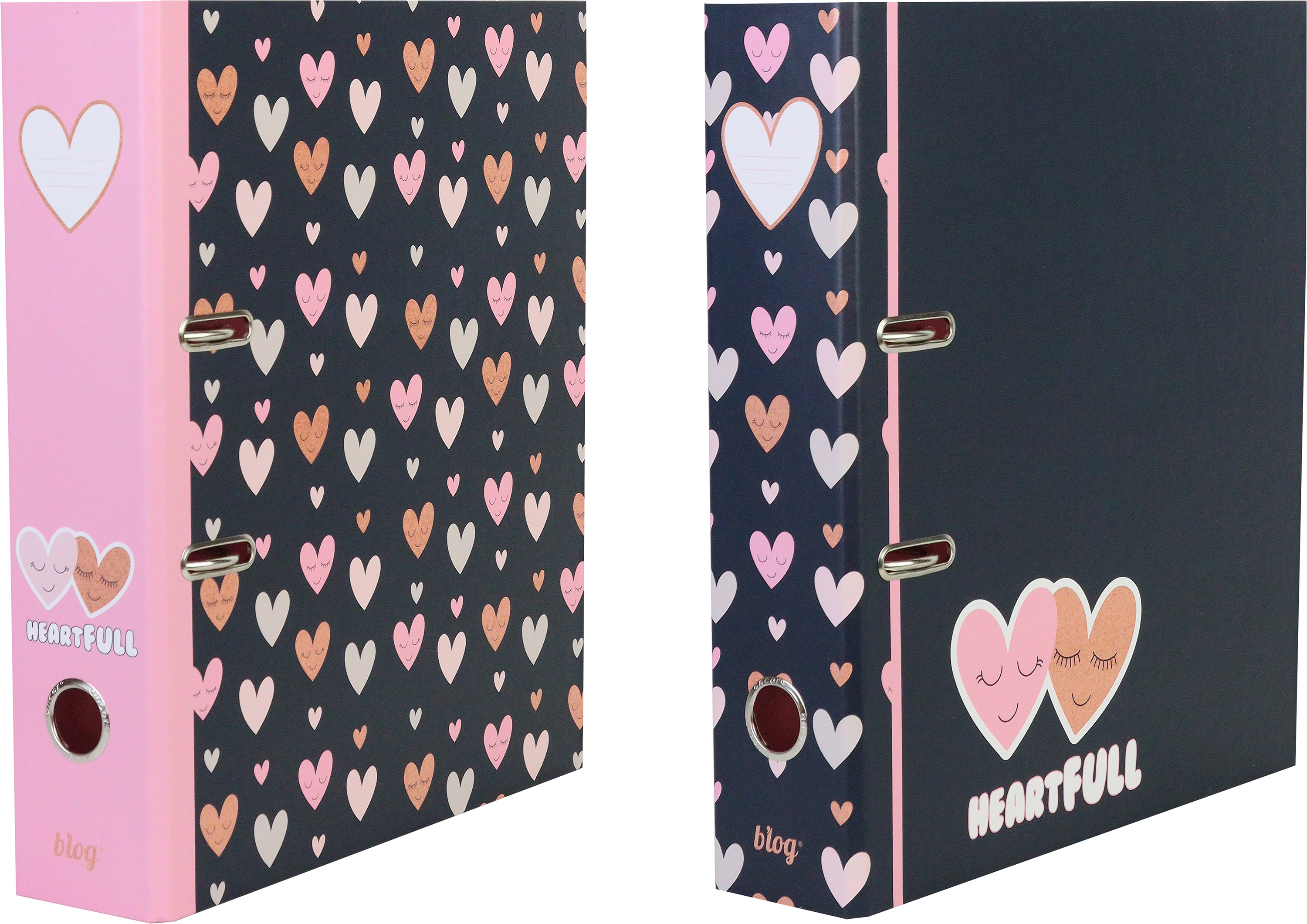 ANCOR Hebelordner 8cm 118179 B'LOG HEARTS, A4