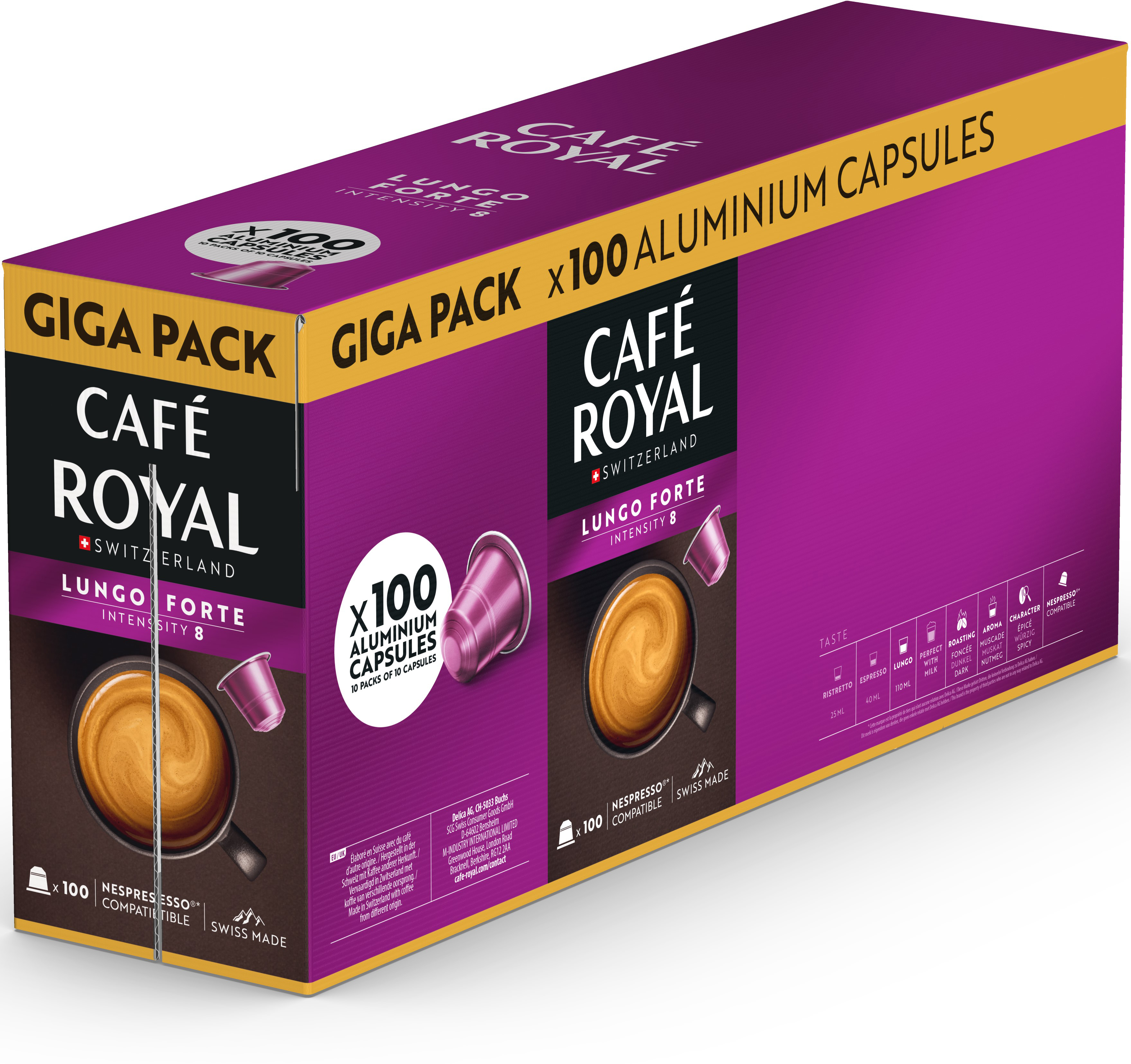 CAFE ROYAL Kaffeekapseln XXL 10184846 Lungo Forte 100 Stk.