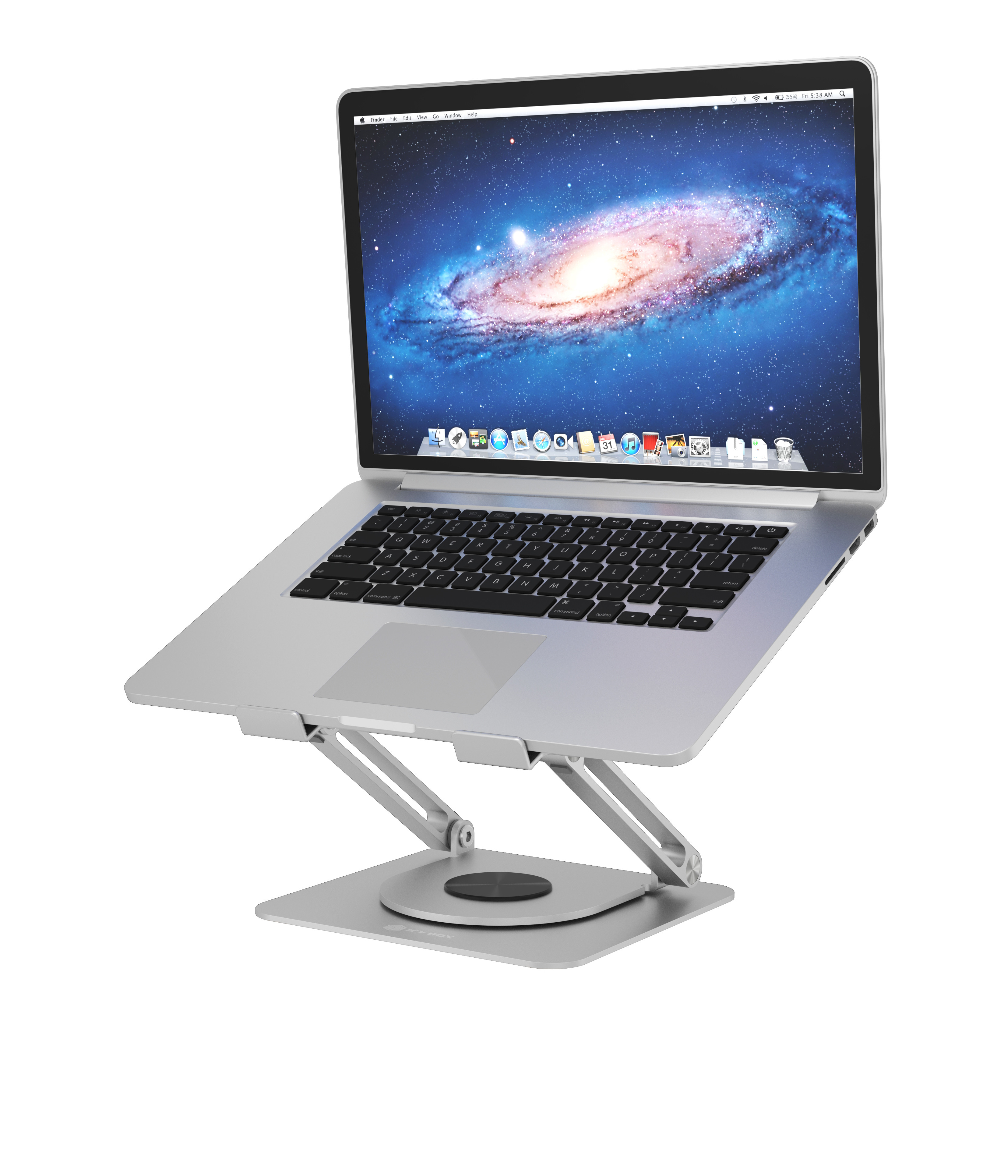 ICY BOX Rotatable and fully adjustable IB-NH300-R notebook stand 17 Inch silver