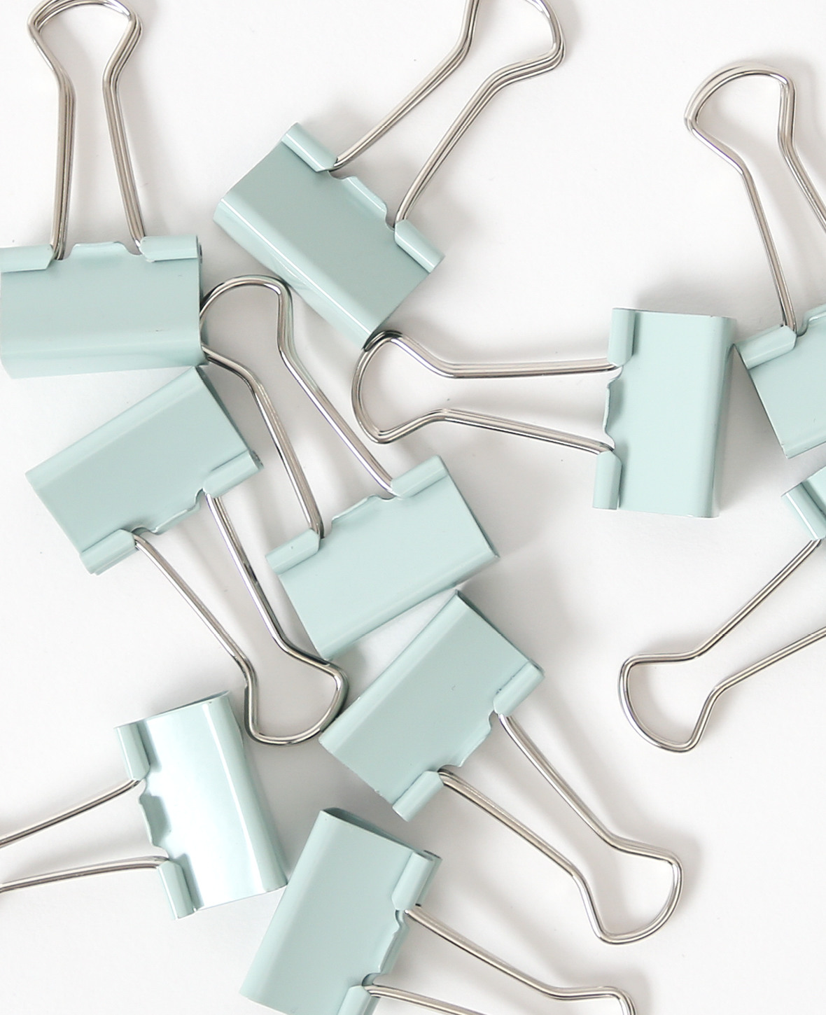 I AM CREATIVE Binder Clips Lets Organize 4035.13 hellgrün, 25mm, 10 Stk.