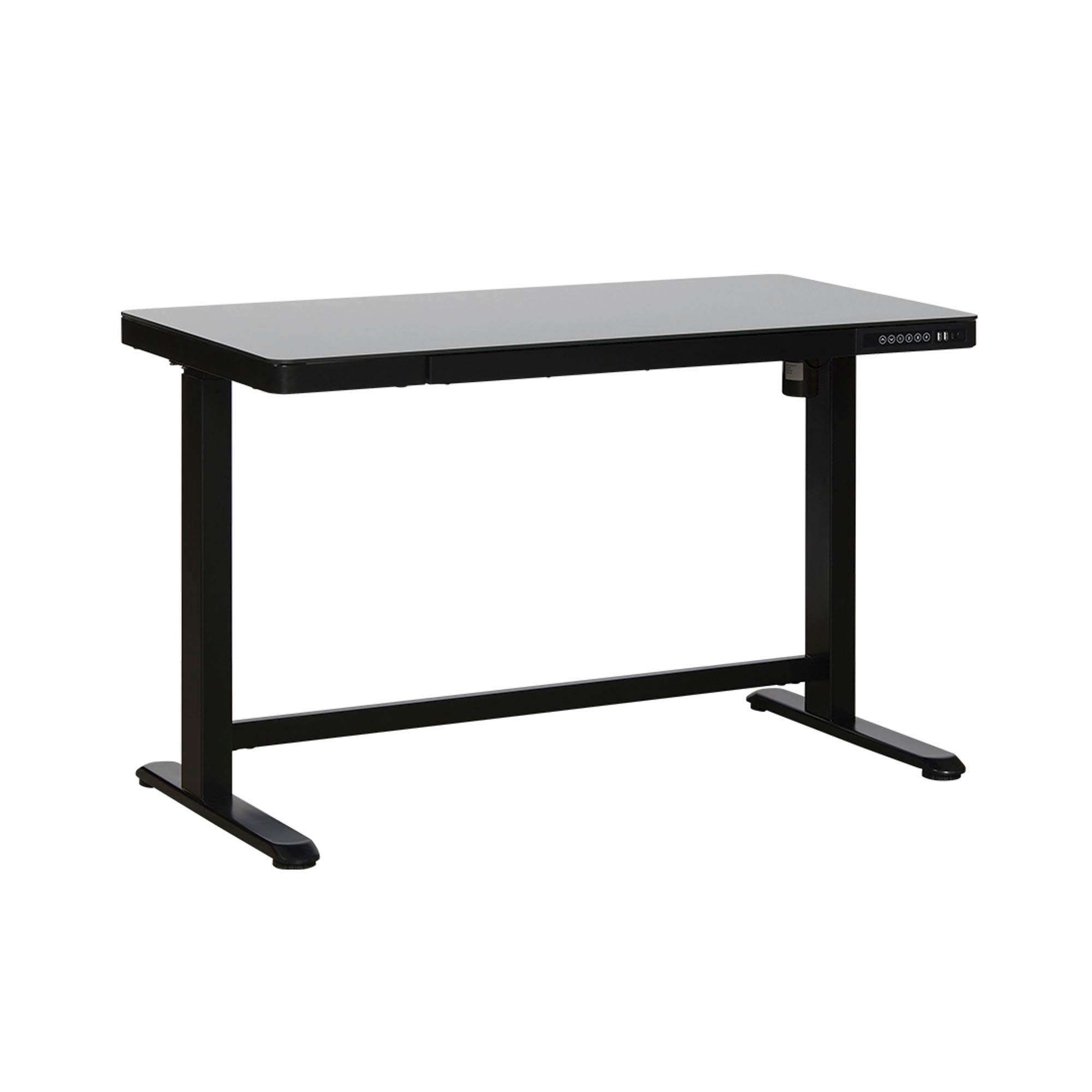CONTINI Bürotisch ET118 120x60cm 102197 schwarz, Glas