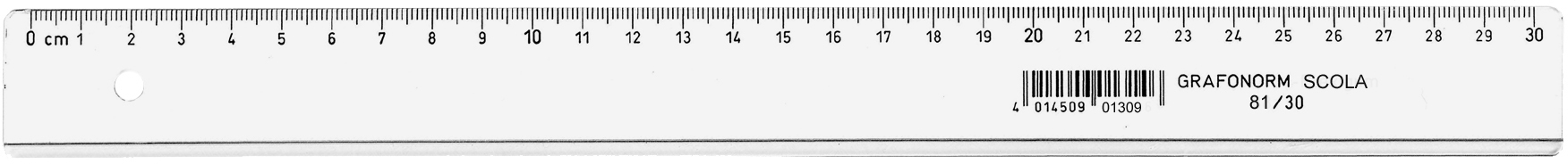 DUX Flachlineal SCOLA 30cm 81/30 Polystyrol