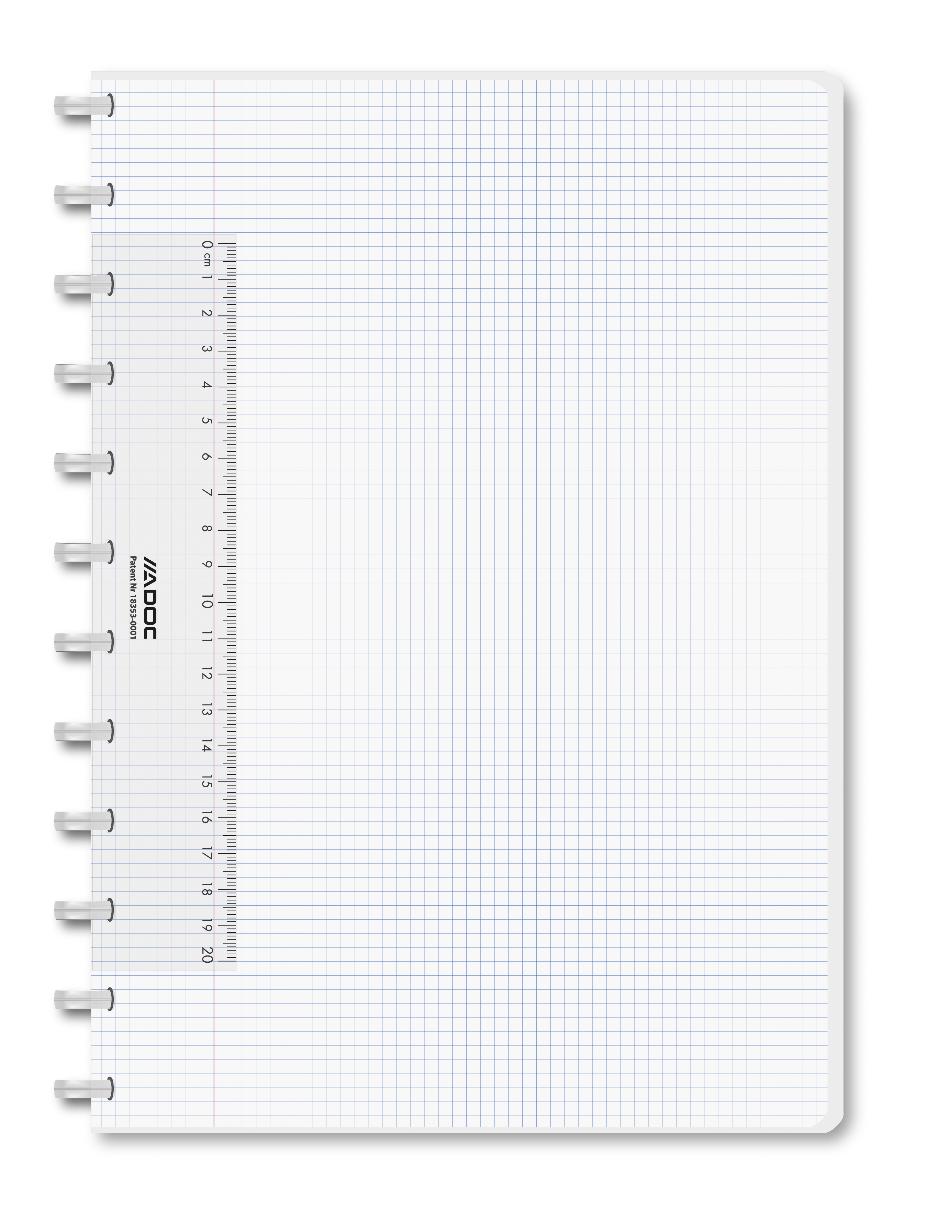 ADOC Notizheft A4 6044.101 kariert transparent