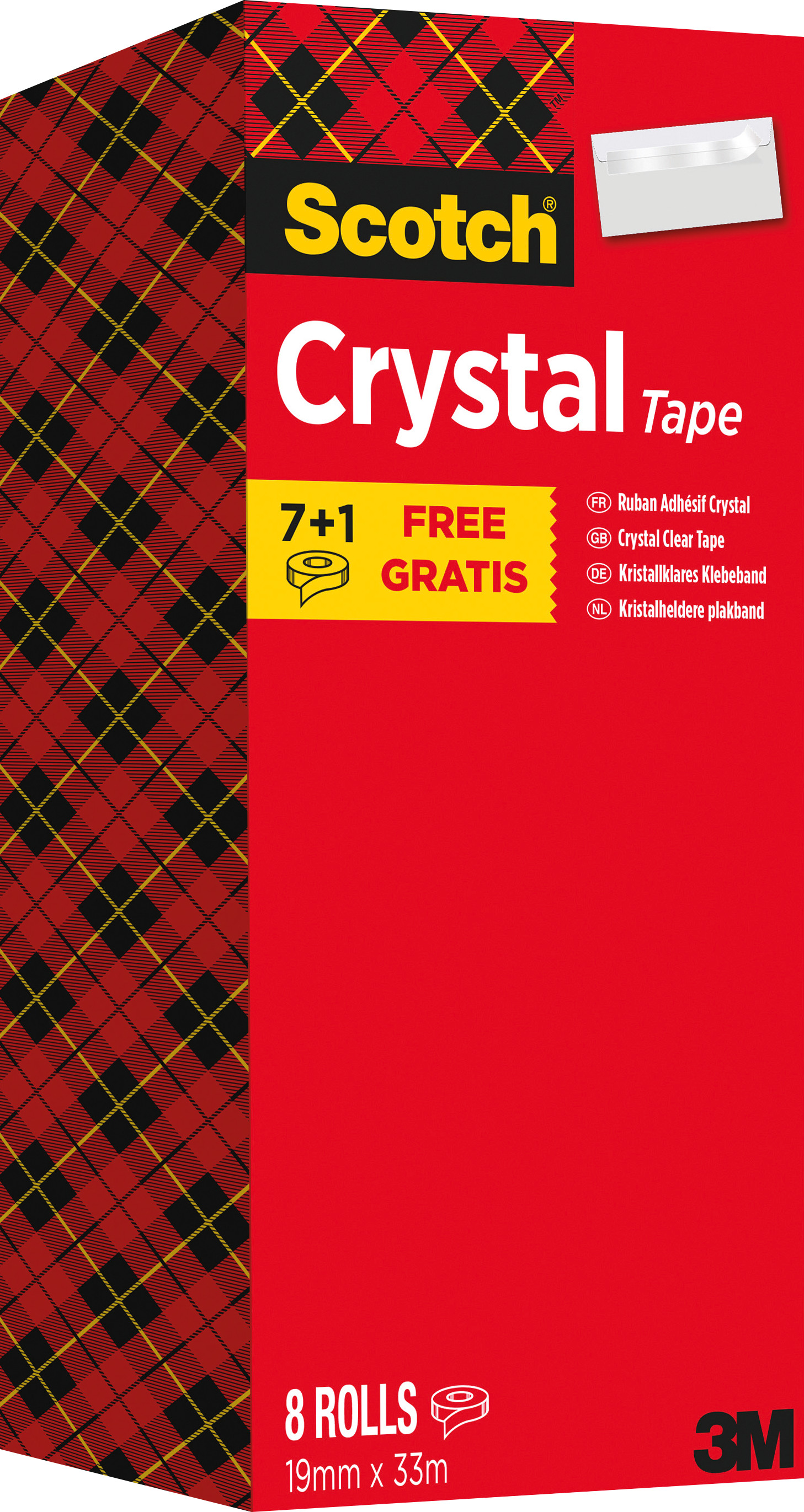 SCOTCH Crystal Clear 600 19mmx33m 6-1933R8 transparent 8 Stück