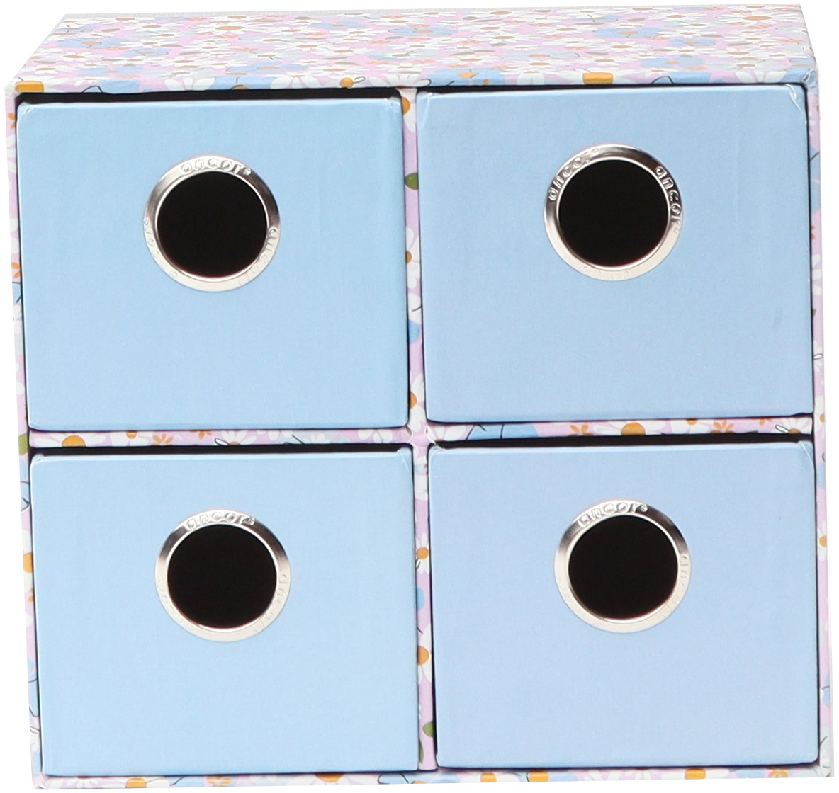 ANCOR Schubladen Box B'Log Flowers 123999 hellblau, 4 Schubladen