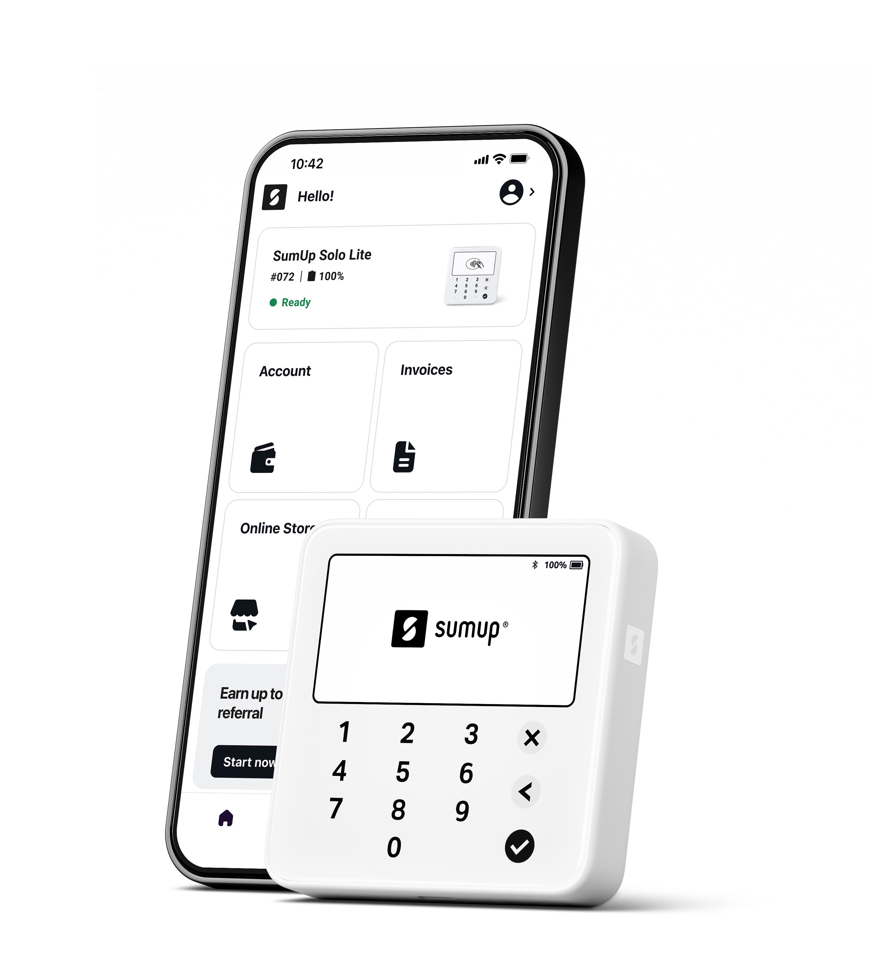 SUMUP Solo Lite Kartenterminal SUMRDRSUL007 weiss