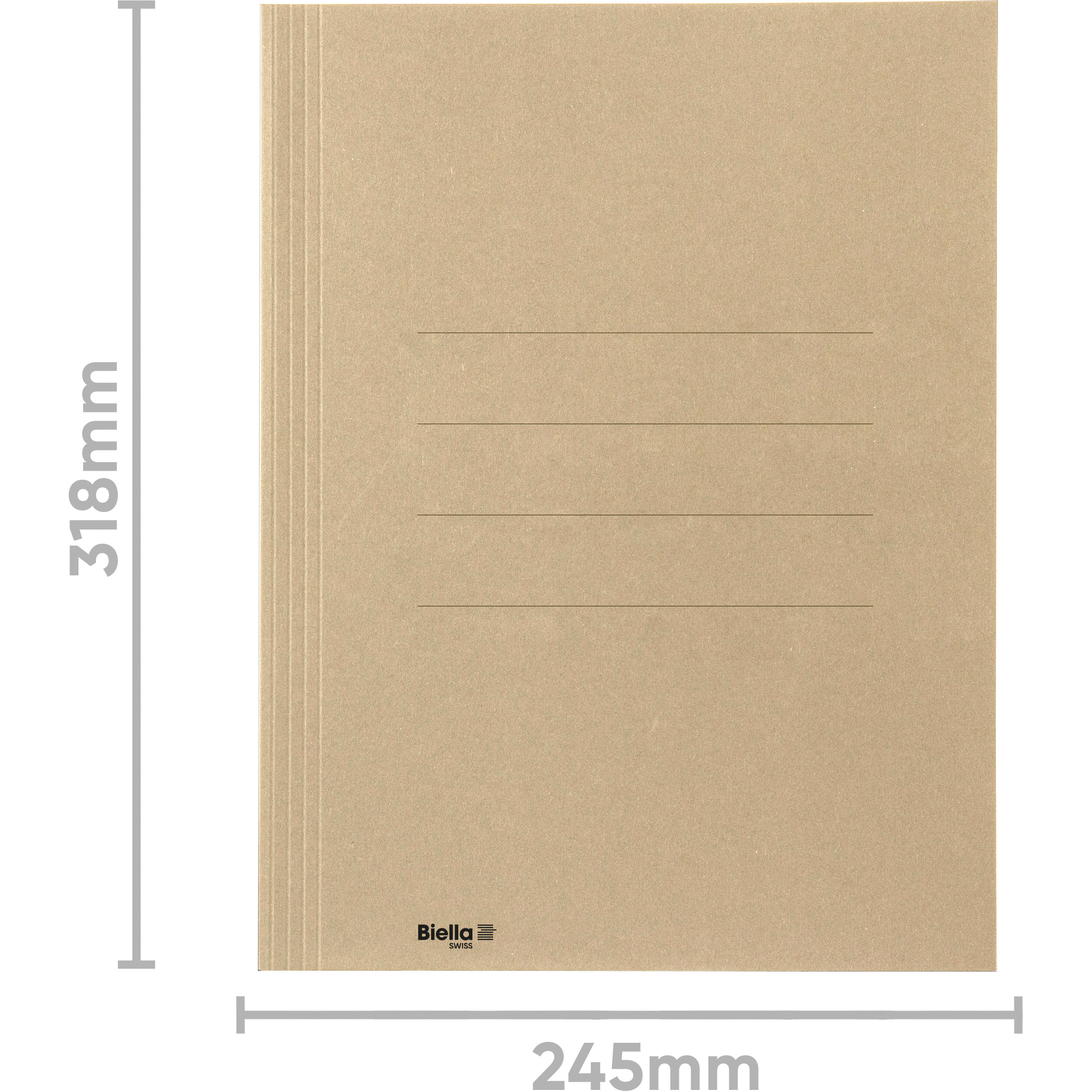 BIELLA Aktensammler Recycolor 17243027U 3 Klappen beige