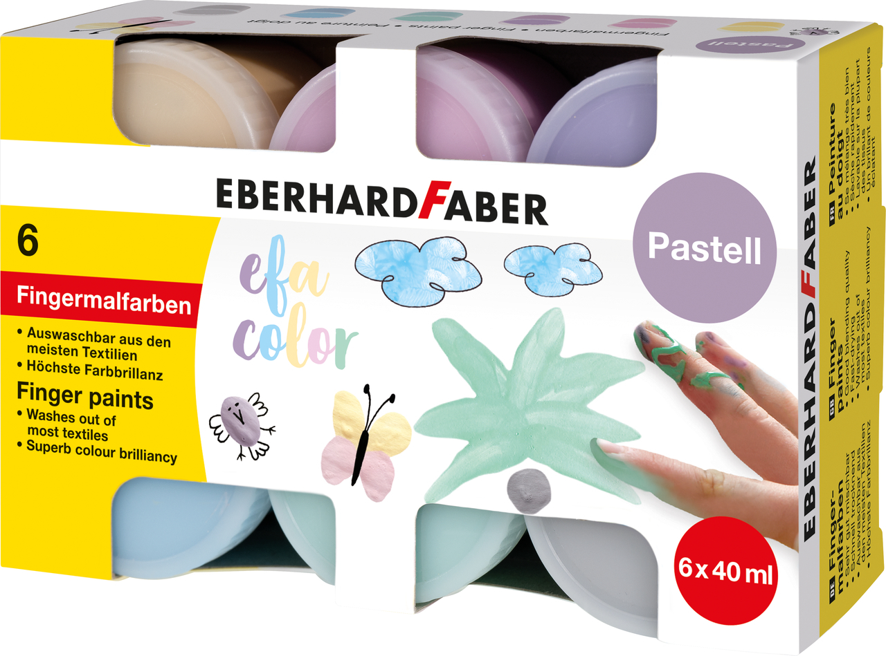 EBERHARD FABER Fingermalfarben Pastell 578604 6x40ml