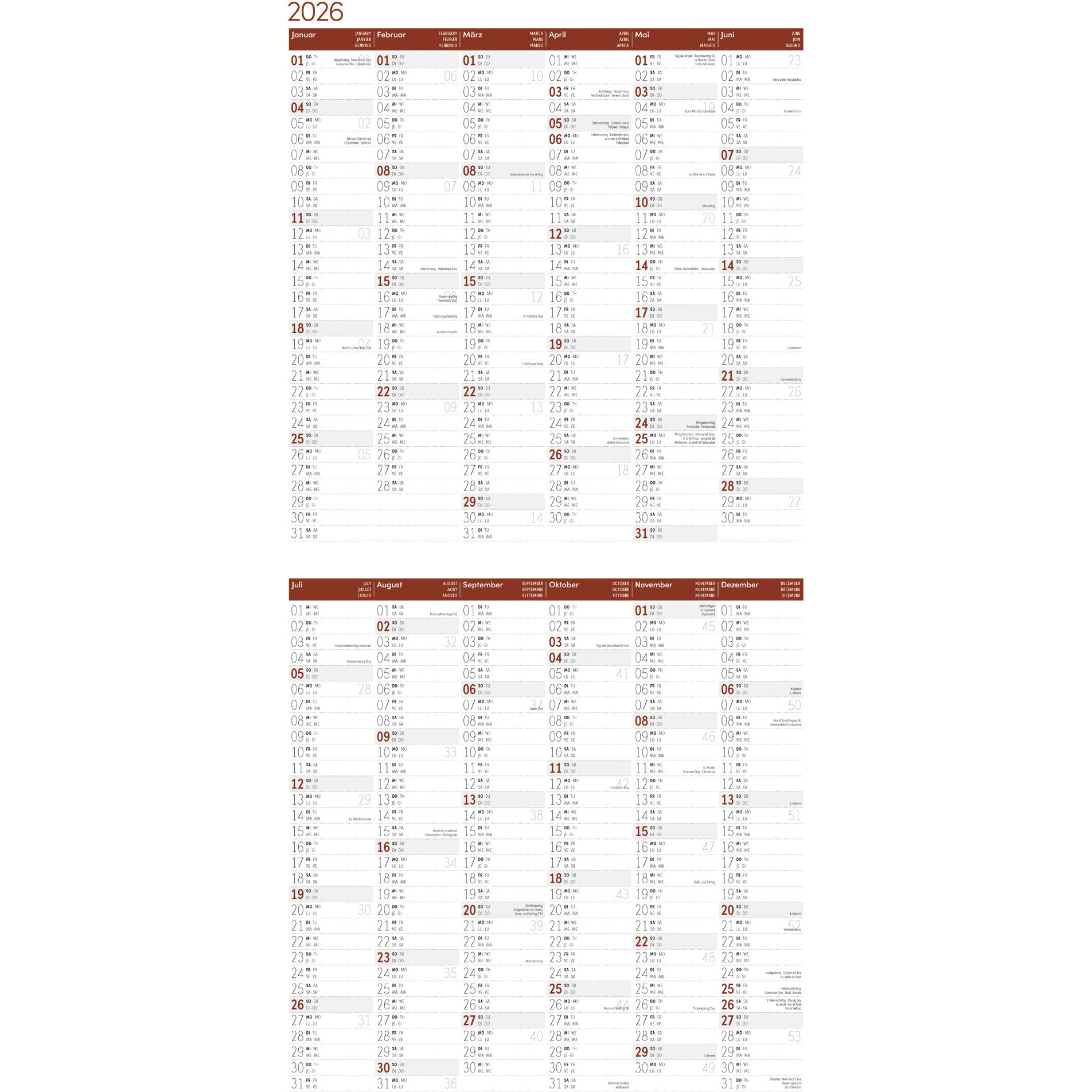 ACKERMANN Bildkalender 2026 4621 Pferde ML 30x30cm