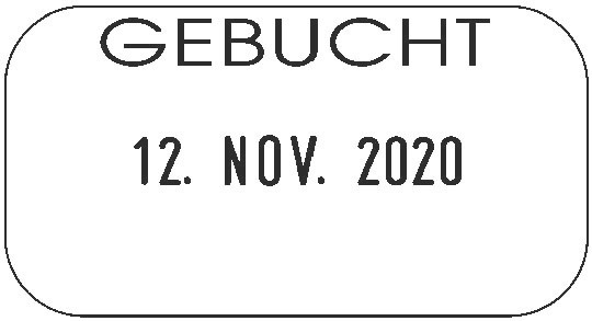 COLOP Datumstempel Gebucht D S260L3/D 24x45mm