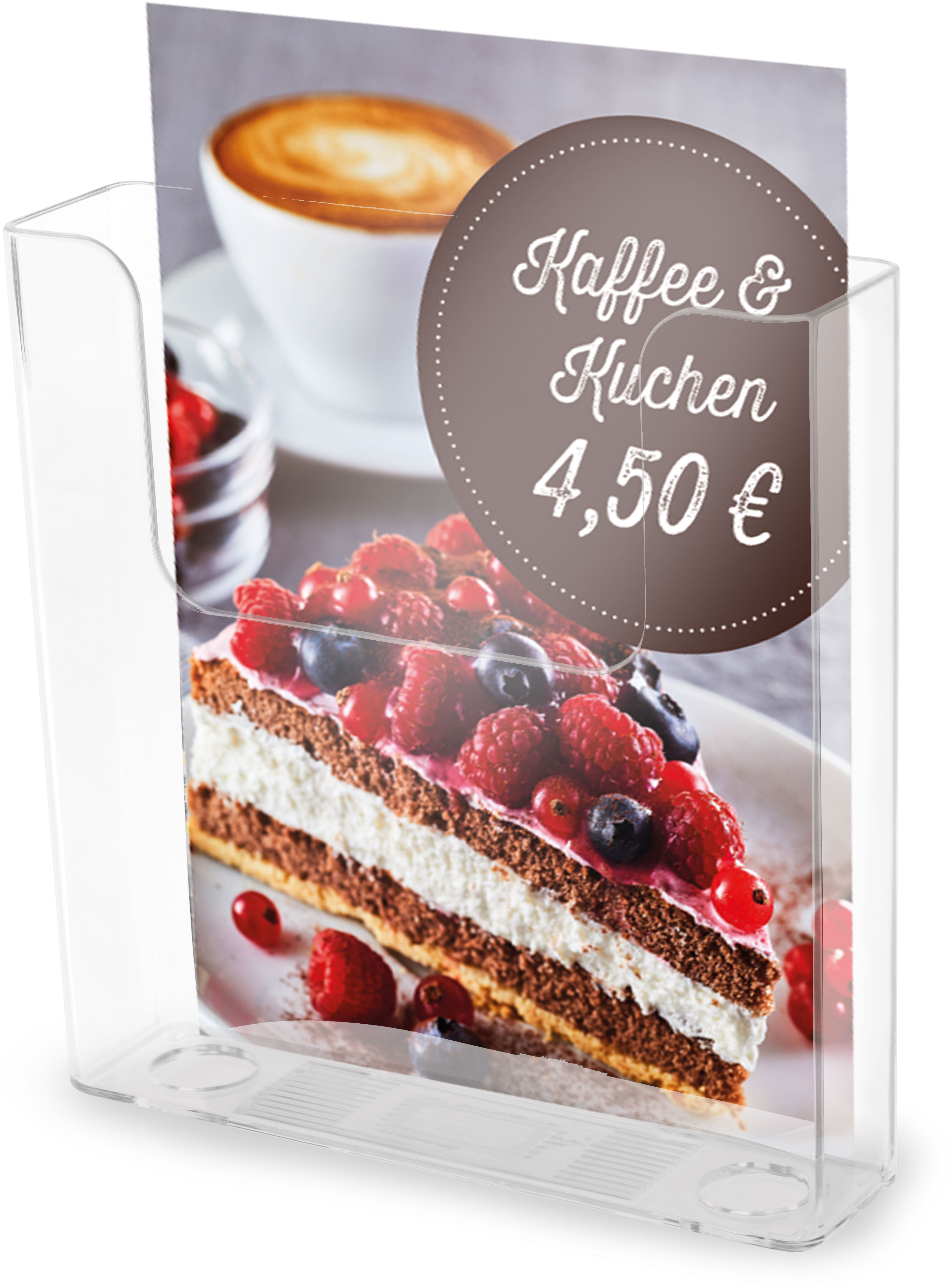 DEFLECTO Prospekthalter A4 76401 flache Rückseite