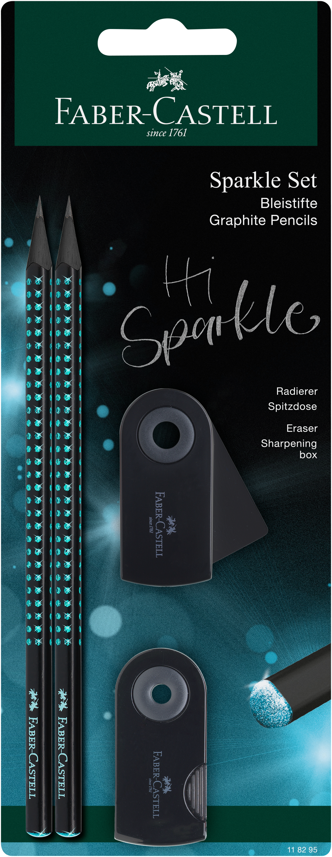 FABER-CASTELL Schreibset Sparkle 118295 Midnight ocean