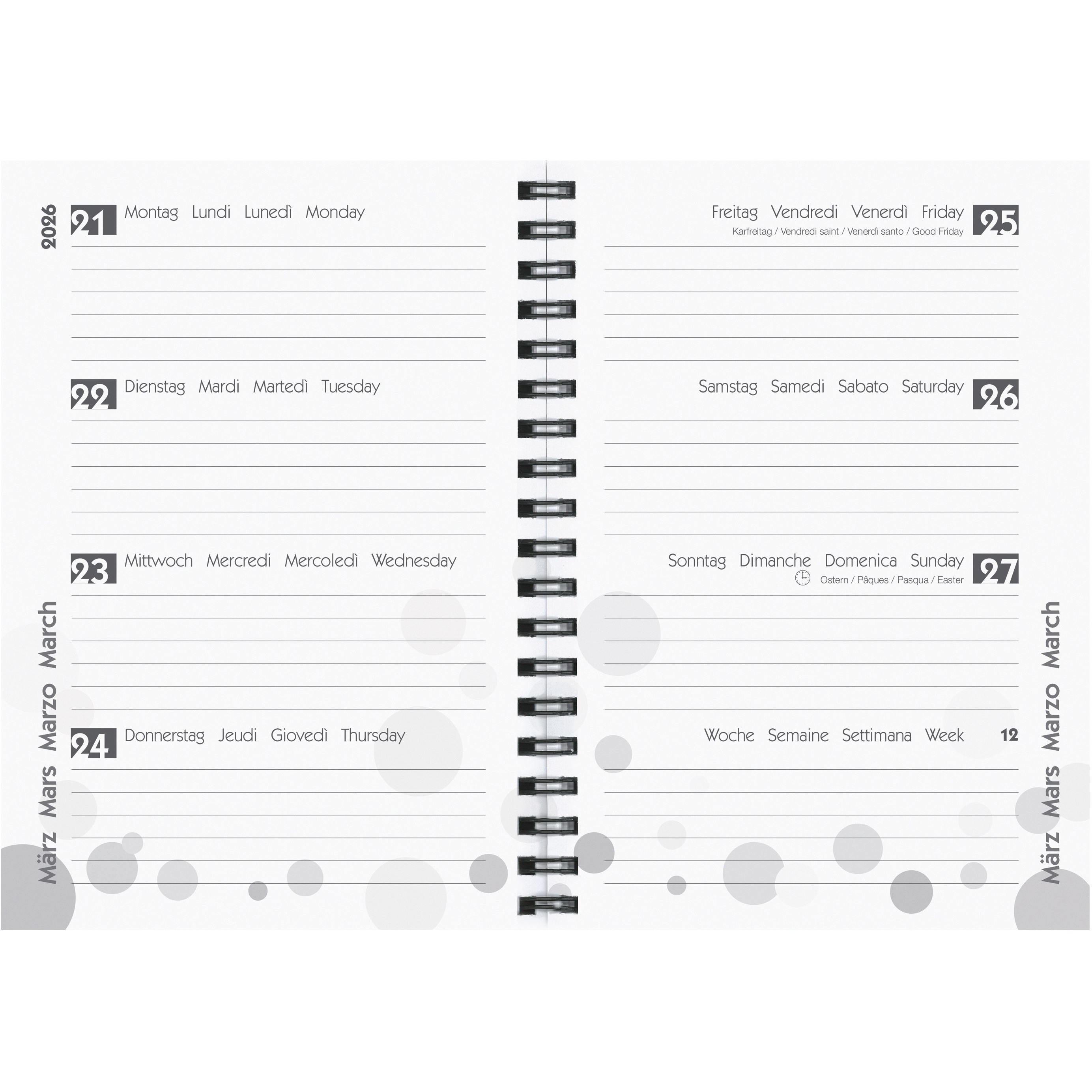 BIELLA Schüleragenda Style 25/26 806517890026U 1W/2S 12x16.5cm