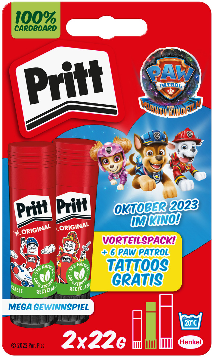 PRITT Klebestift 22g 900323 Paw Patrol Edition 2er Pack