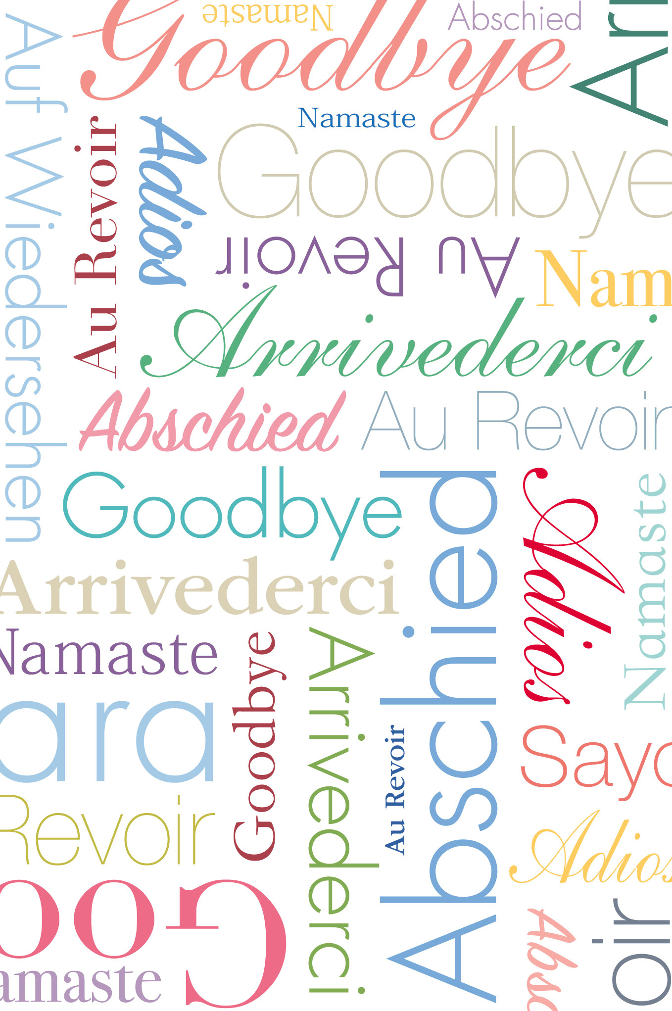 ABC Abschiedskarte DE B6 52179 Abschied mehrsprachig