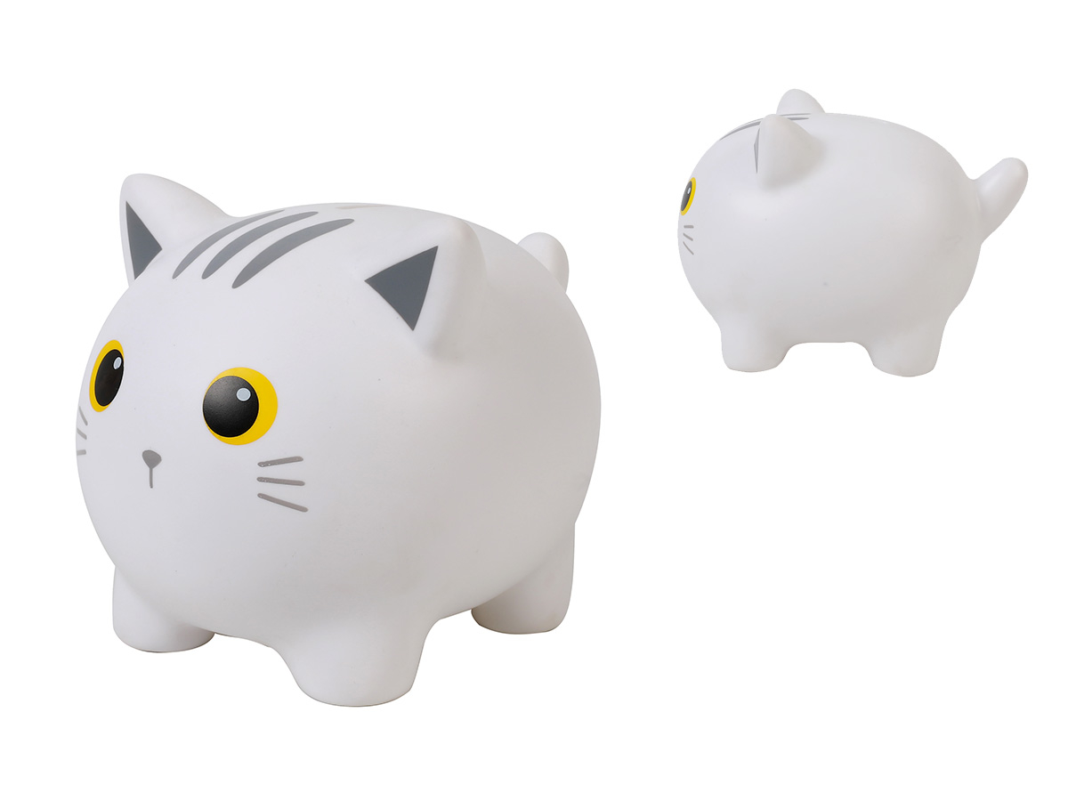 I-TOTAL Sparkasse 18x15x15.5cm XL2497A Cat white