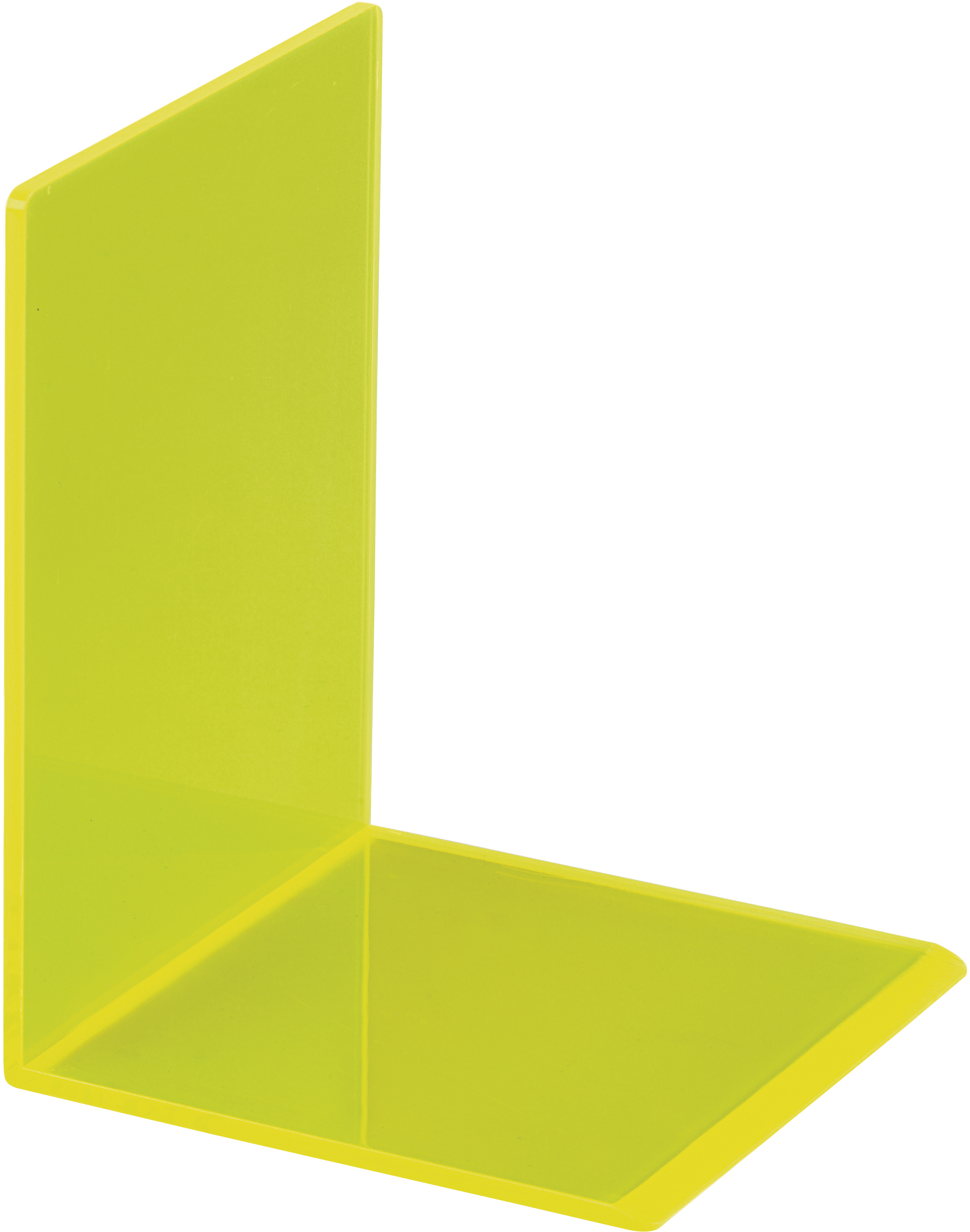 MAUL Buchstütze 10x10x13cm 3513611 transparent gelb 2 Stück