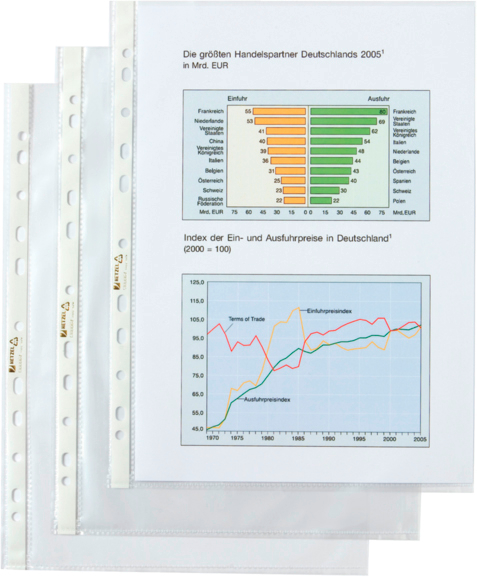 HETZEL Sichtmappen Economic A4 22458490 transparent genarbt 100 Stück