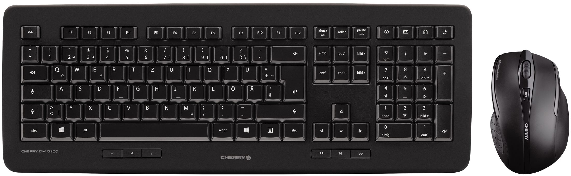 CHERRY Keyboad, mouse JD-0520CH-2 kabellos DW 5100