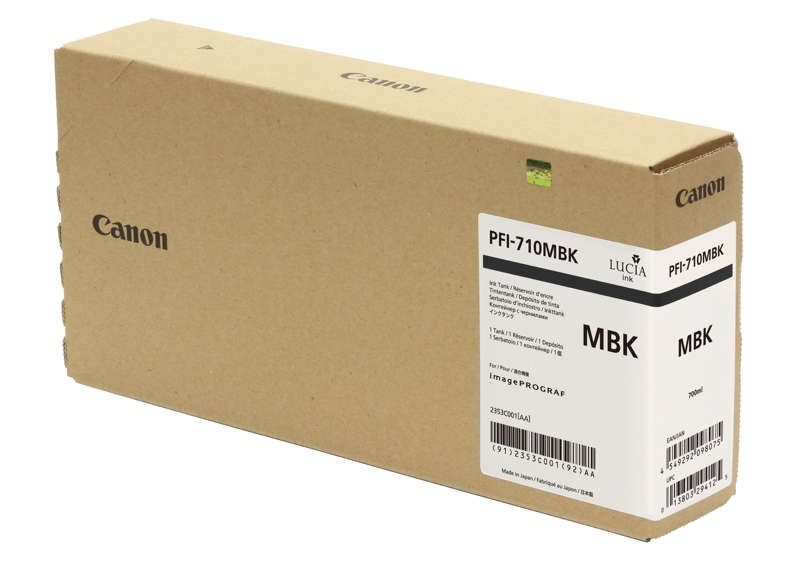 Canon Tintenpatrone schwarz matt HC plus (2353C001, PFI-710MBK)