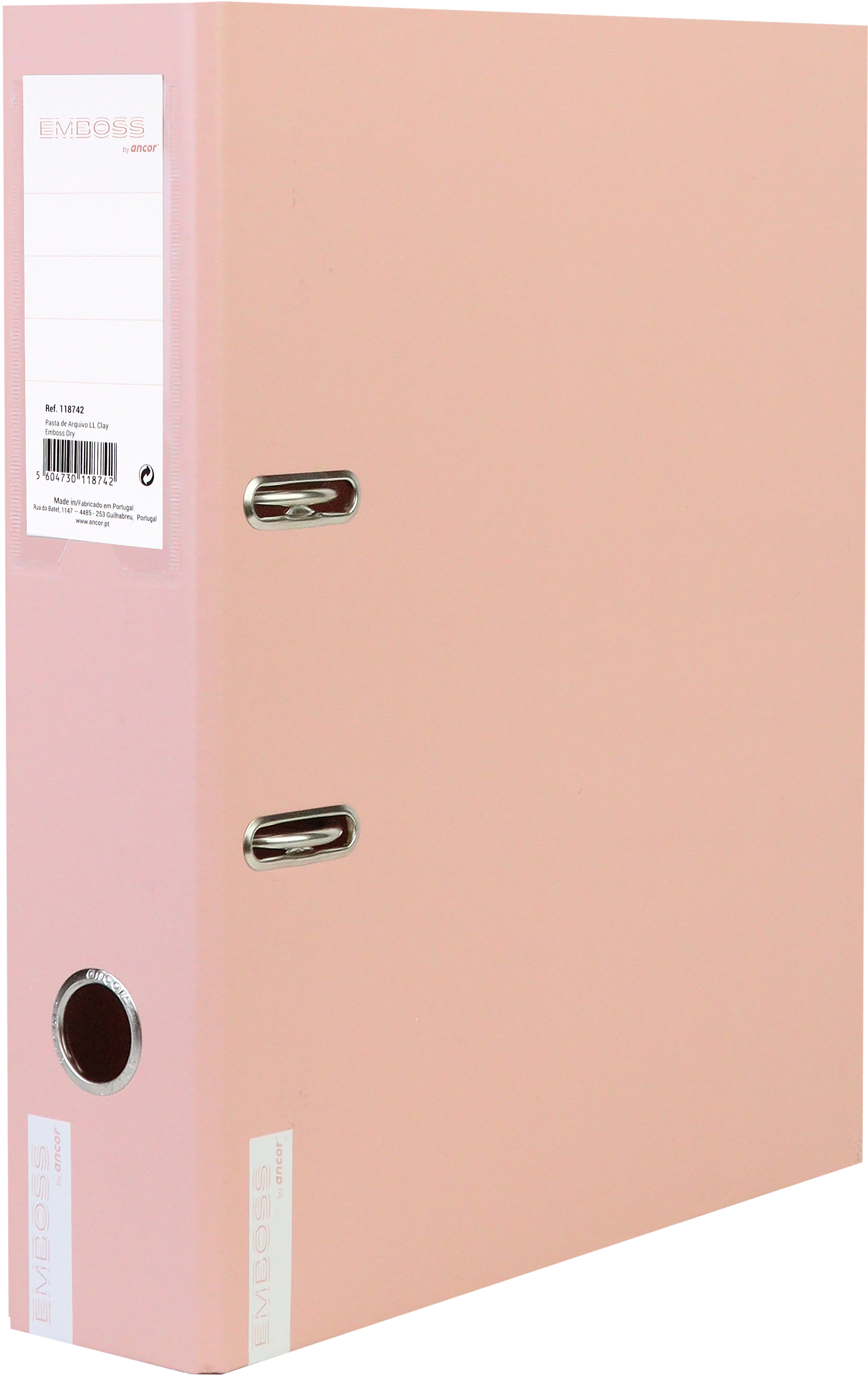 ANCOR Ordner 8 cm, A4 118766 Emboss Dry, lachs