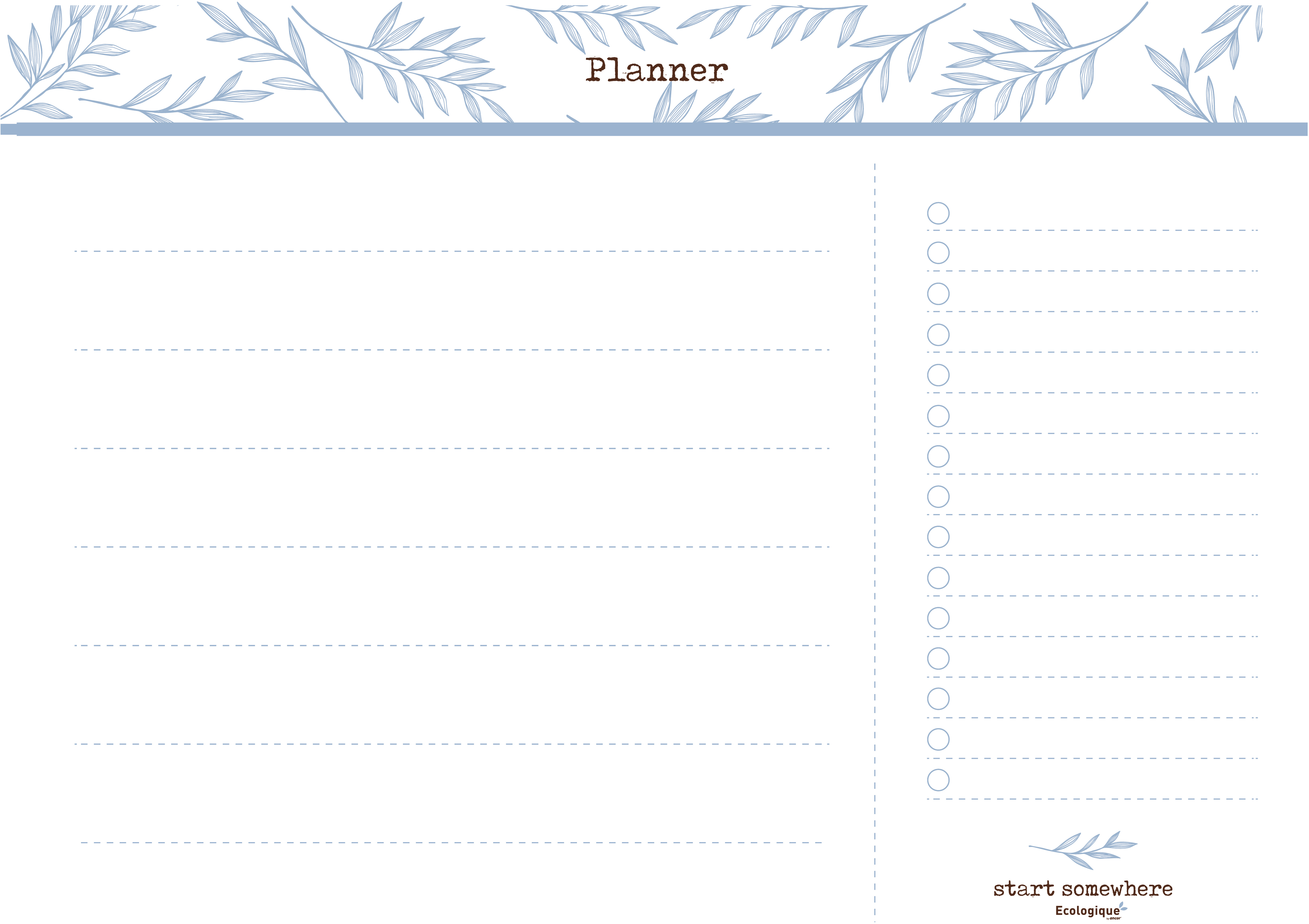 ANCOR Schreibtischplanner 40x30cm 116144 ECOLOGIQUE, Leaf