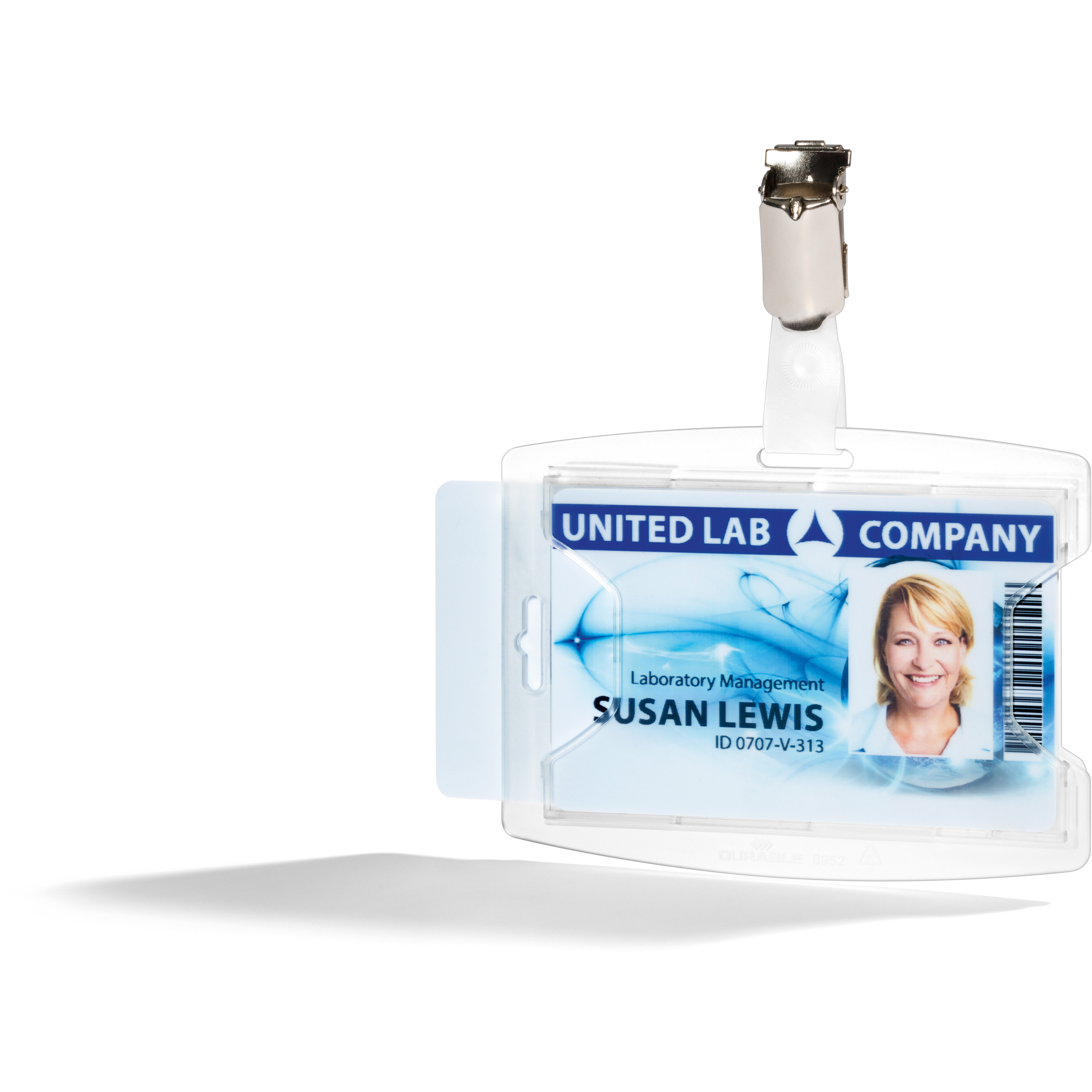 DURABLE Ausweishalter reXycle® 896219 Clip 2 Karten 25 Stück