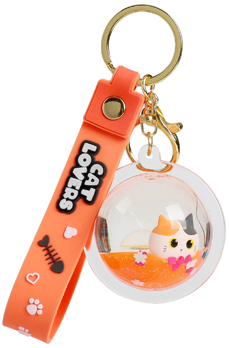 I-TOTAL Schlüsselanhänger Kugel XL2793B Orange Cat