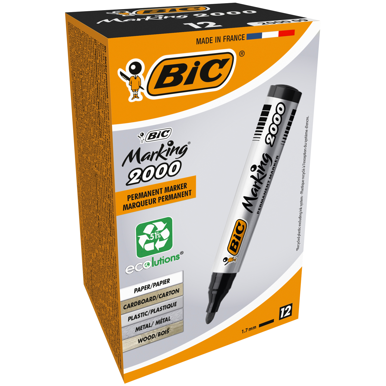 BIC Marking 2000 1.7mm 8209153 Ecolutions schwarz