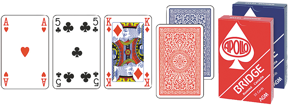 AGMÜLLER Bridge Apollo 57x89mm 106801211 blau 55 Karten