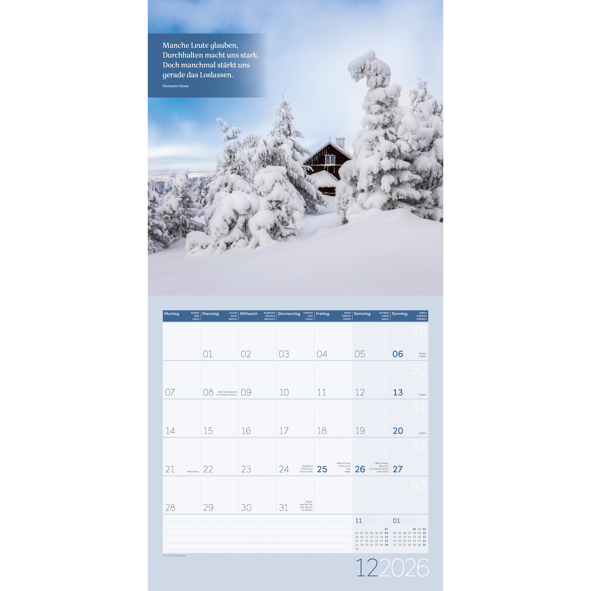 ACKERMANN Bildkalender 2026 4602 Momente für Dich ML 30x30cm