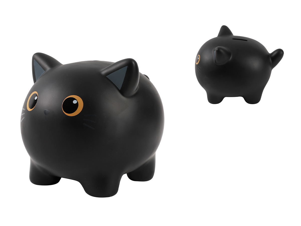 I-TOTAL Sparkasse 18x15x15.5cm XL2499 Cat black