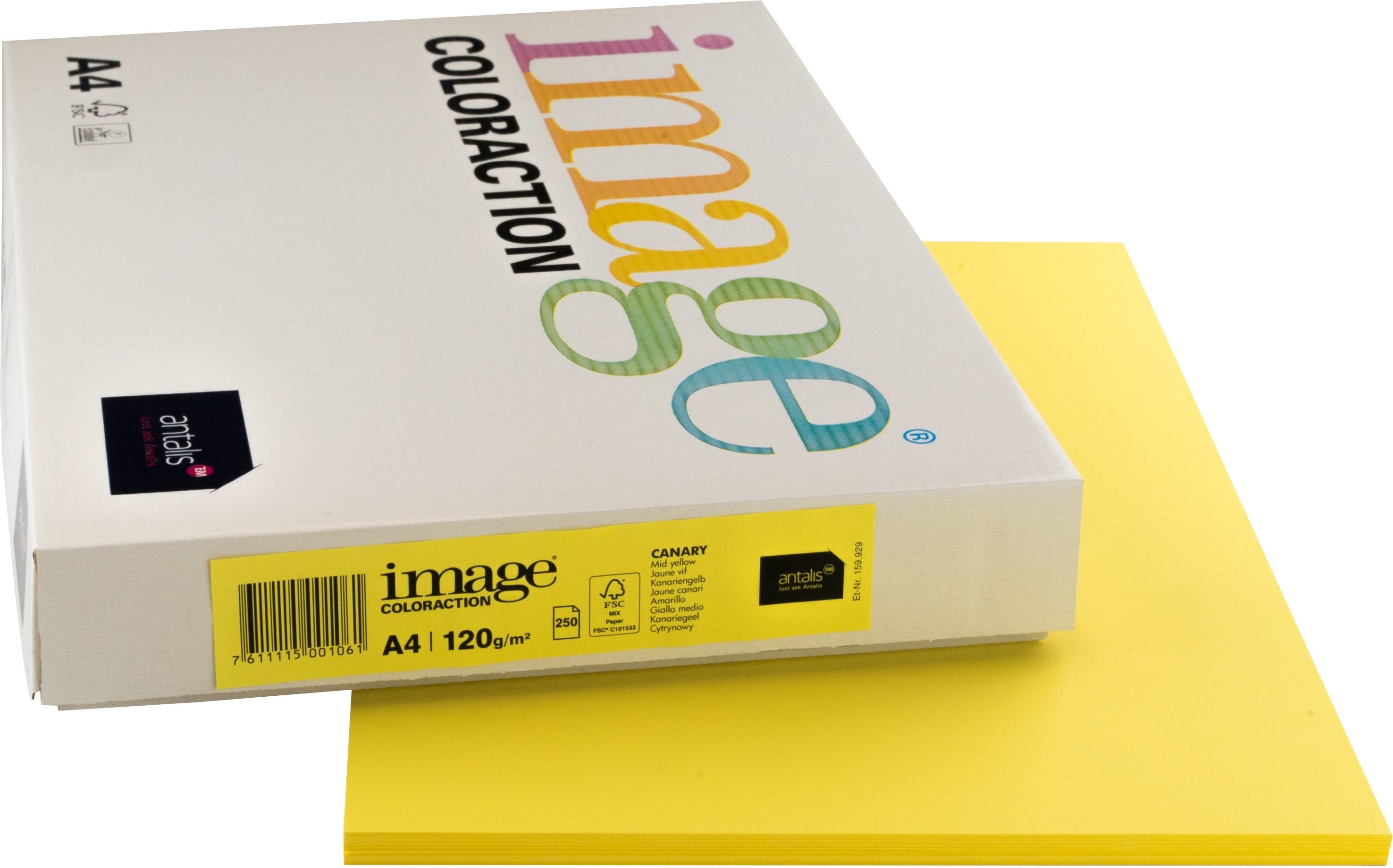 IMAGE COLORACTION Kopierpapier Canary A4 266647 kanariengelb, 120g 250 Blatt