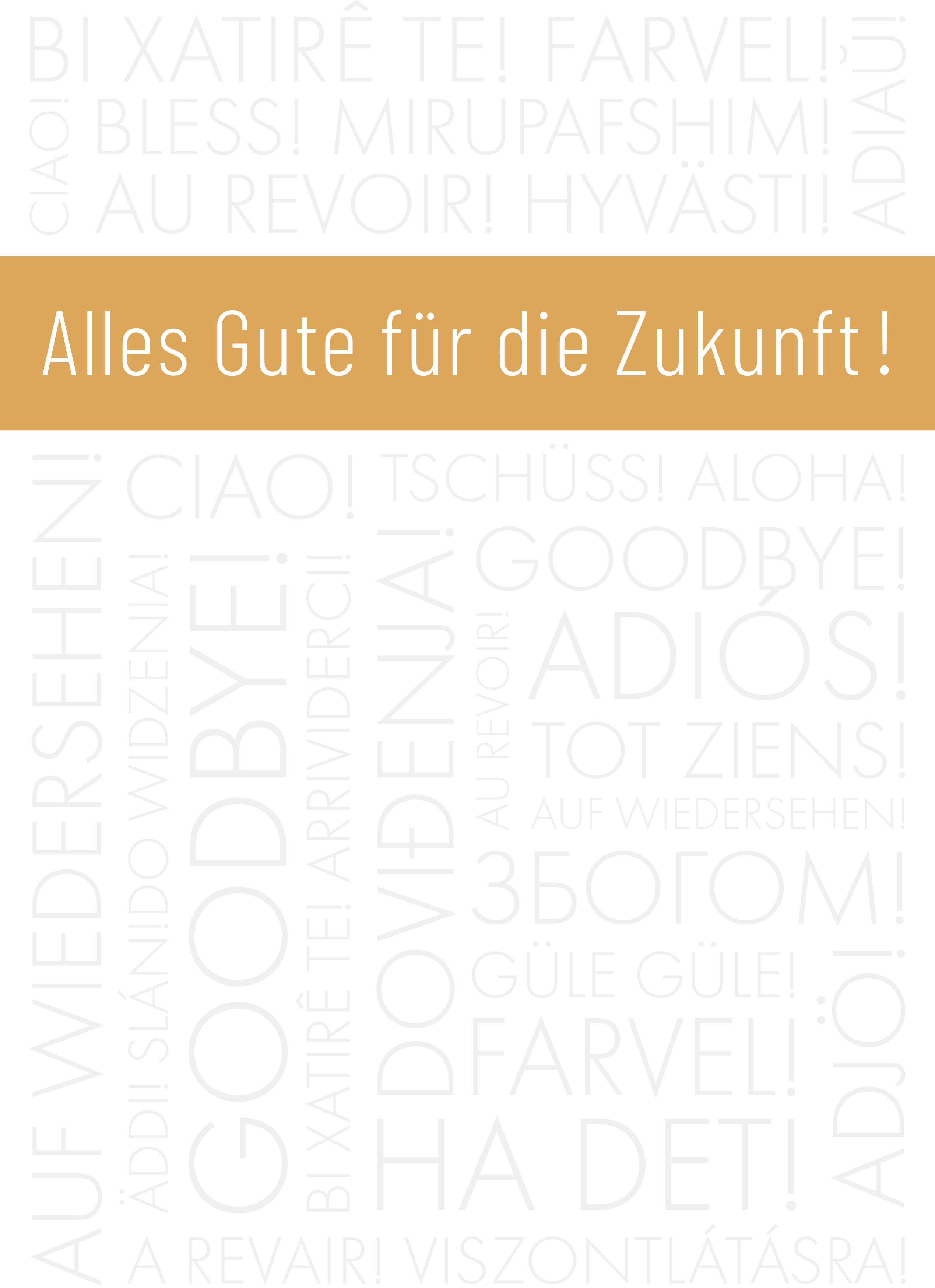 ABC Abschiedskarte DE A4 54021 Goldband