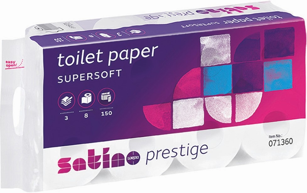 SATINO Toilettenpapier Prestige 600935 150 Coupons, 8 Rollen