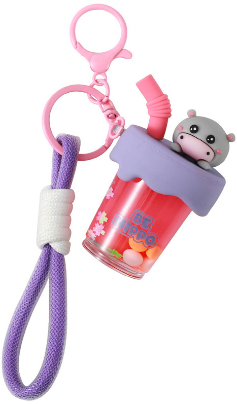 I-TOTAL Schlüsselanhänger Bubble Tea XL3081 Hippo
