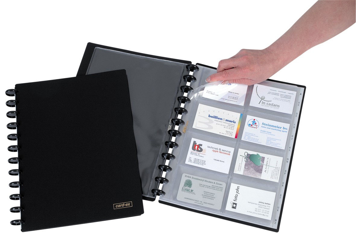 ADOC Sichtbuch Card-Ex A4 9287.012 schwarz, 800my 12 Taschen