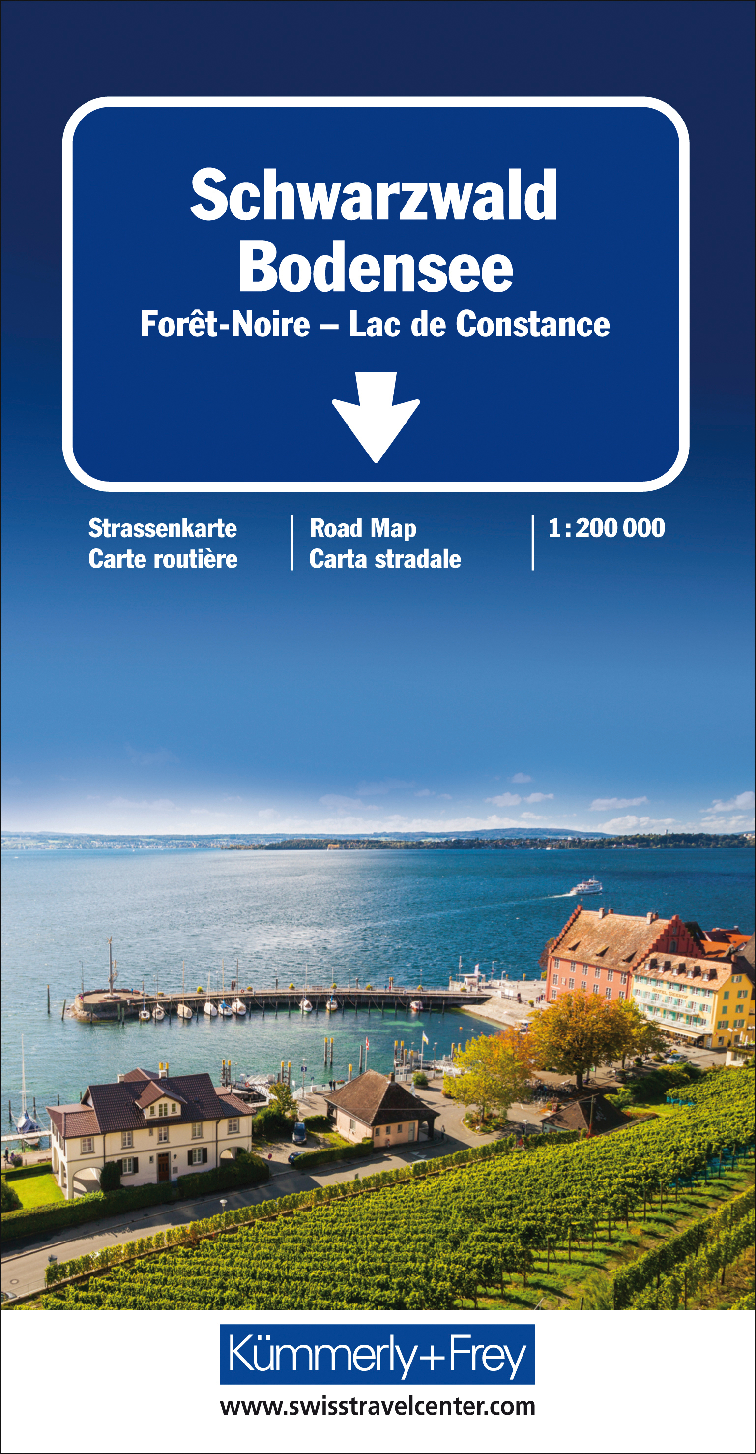 KÜMMERLY+FREY Strassenkarte 3-259-01816- Schwarzwald / Bodensee